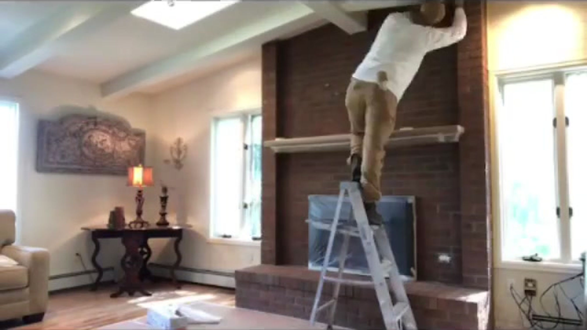 Interior Brick Painting DEMO. #1
